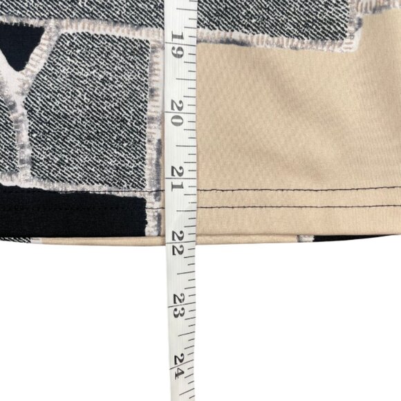 Creative Design Works Vintage Abstract Short Sleeve Square Neck Top Blouse Large - Picture 5 of 7